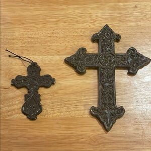 Decorative Brown Wall Cross Set